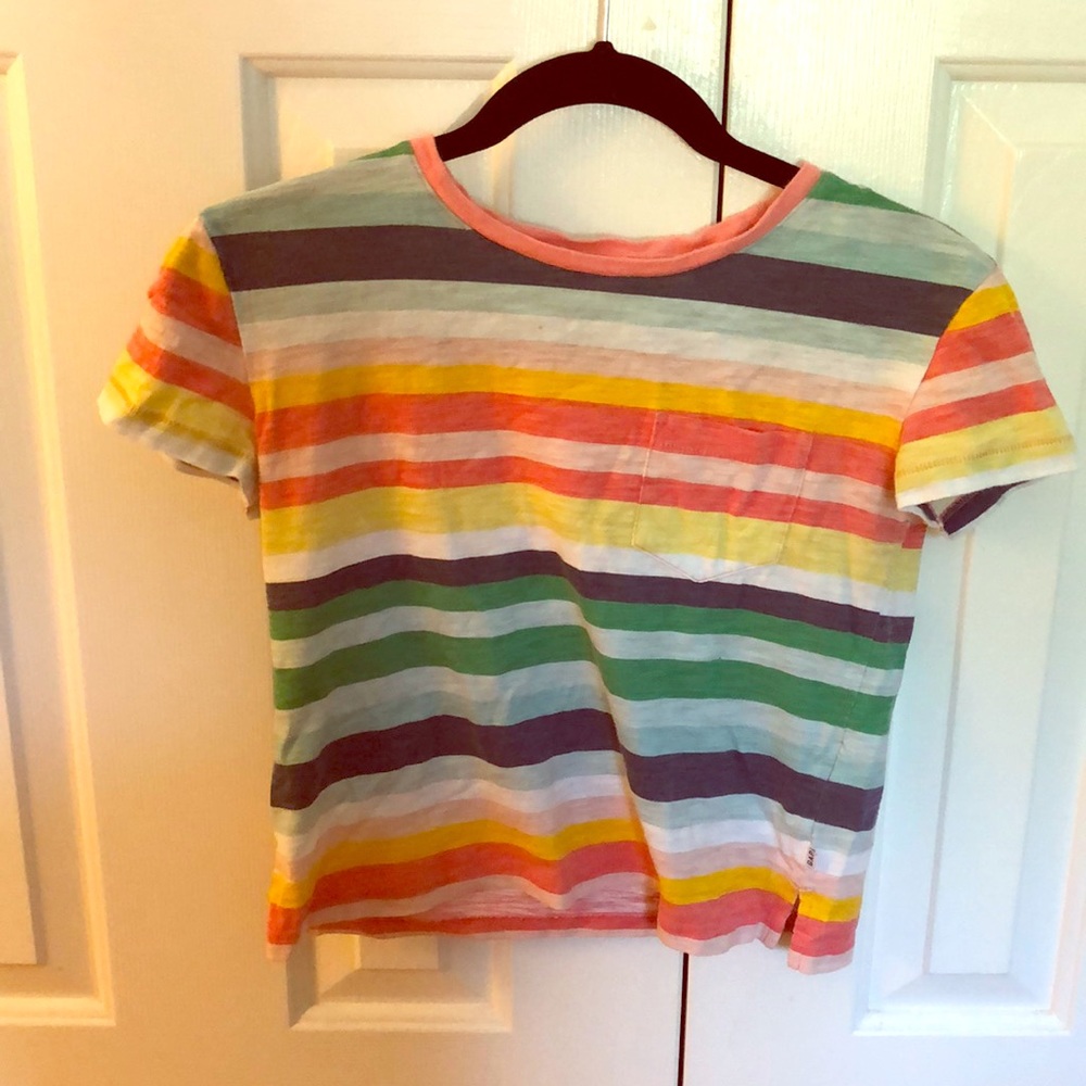 Rainbow colored t - shirt, gap kids